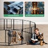 Gulches 40" H Black Pet Playpen with 8 Heavy Duty Panels - Collapsible Design for Large Dogs, Indoor/Outdoor Use - 2 of 4