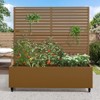 PexFix 47 in. H x 47 in. W Brown Metal Rectangle Wall Planter Box with Trellis for Climbing Plants - 2 of 4