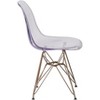 NicBex Modern Dining Chair Set of 2,Kitchen Chairs with Golden Base,Armless Chair for Kitchen,Office,Living Room,Transparent - 4 of 4