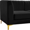 Meridian Furniture,Alina Velvet Armless Chair - 3 of 4