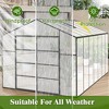 Gulches 10x14FT Walk in Polycarbonate Greenhouse Windproof Aluminum Heavy Duty Drainage All Season Outdoor Backyard - 4 of 4