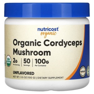 Nutricost Organic Cordyceps Mushroom, Unflavored, 3.5 oz (100 g) - 1 of 2