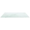 vidaXL Table Top, White 31.5"x31.5" 0.2" Tempered Glass with Marble Design - 3 of 4