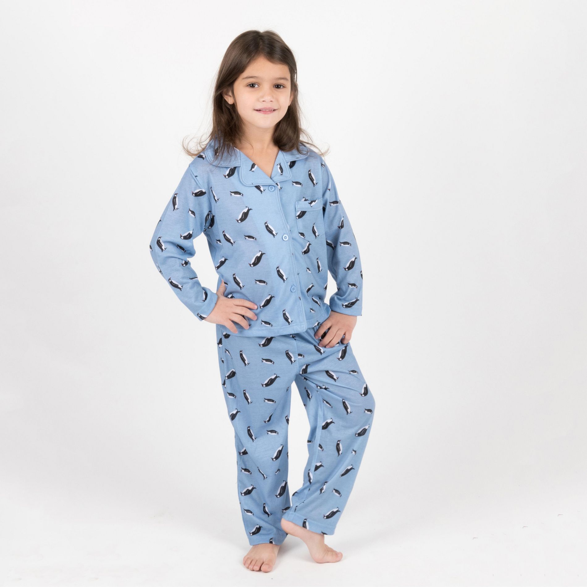 Leveret Kids Two Piece Button Down Pajamas