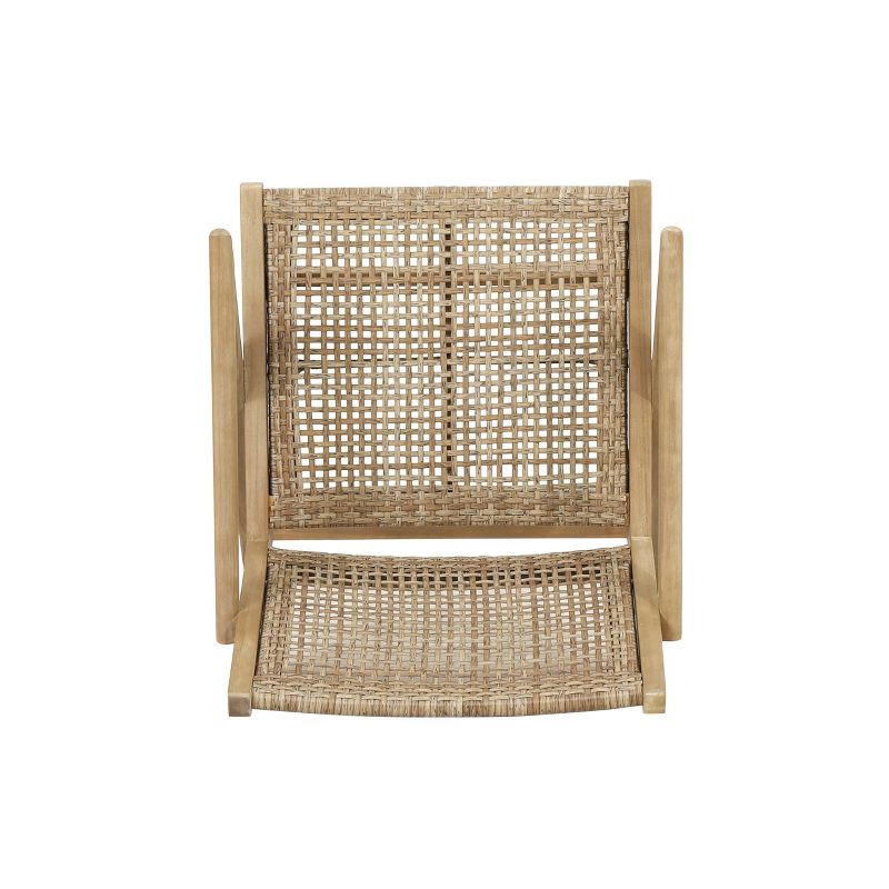 2pk Baxton Outdoor Wicker Club Chairs Light Brown/Brown - Christopher Knight Home, 6 of 10