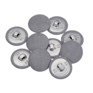 Unique Bargains Round Metal Sewing Cloth Covered Button 10 Pcs - 1 of 4