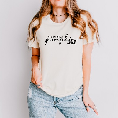 Simply Sage Market You Had Me At Pumpkin Spice Short Sleeve Tee - S - Cream