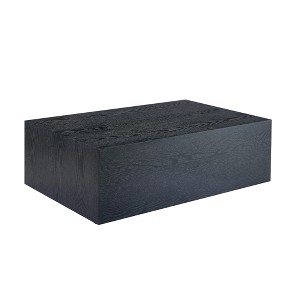 TiramisuBest 39.3" MDF Coffee Table, Modern Light Wood Finish with Stylish Design for Living Room,Wood - 1 of 4