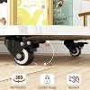 GustoWave Gold Rotated Bar Cart, 3 Tier Bar Carts with Wheels, Wine Rack and Glass Holder, Bar Serving Cart for Kitchen, Dining Room - 3 of 4