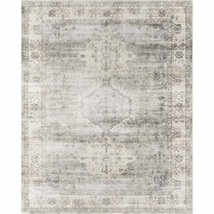 Hauteloom Laran Sage Distressed Washable Area Rug - 1 of 4