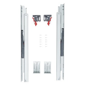 VEVOR 6 Pairs of 21 Inch Drawer Bottom Side Mount Rails, Heavy Duty Full Ball Bearing Extension Steel Track,Silver - 1 of 4