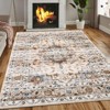 COZONY Washable Vintage Floral Area Rug, Non-Slip Low Pile Soft Carpet for Living Room Nursery Home Office Dining Room - 3 of 4
