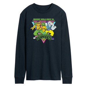 Men's - Teenage Mutant Ninja Turtles - 80s Bebop Rocksteady Long Sleeve Graphic T-Shirt - 1 of 4