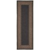 Area Rugs Modern Bordered Rug Easy Jute Rug Non-Slip Low Pile Indoor Outdoor Rugs for Living Room Patio Backyard - 3 of 4