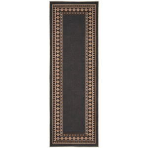 Washable Geometric Bordered Living Room Rugs, Soft Non Slip Bedroom Dining Room Carpet, Low Pile Floor Cover for Home Office - 1 of 4