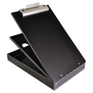 Saunders Cruiser Mate Aluminum Storage Clipboard 1 1/2" Clip 8 1/2 x 12 Sheets Black 21117 - 1 of 3