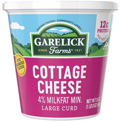 Garelick Farms 4% Large Curd Cottage Cheese - 24oz