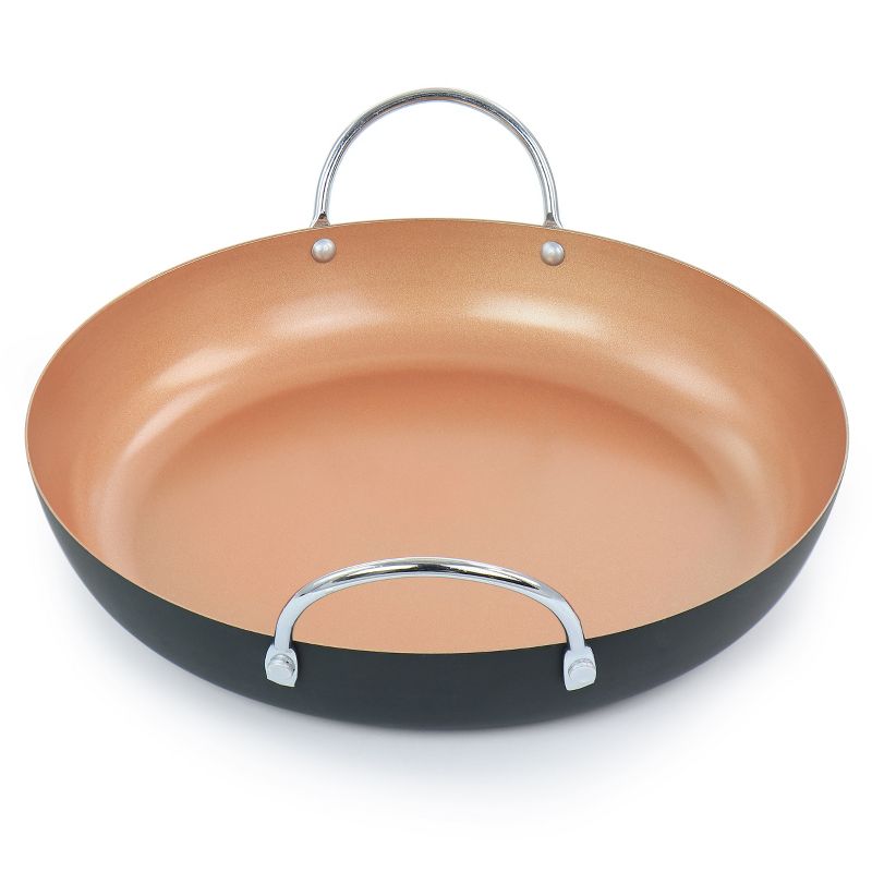 Oster Stonefire Carbon Steel Nonstick 11 Inch Paella Pan in Copper, 5 of 8