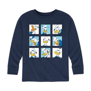 Boys' - Disney - Donald Grid Long Sleeve Graphic T-Shirt - 1 of 4