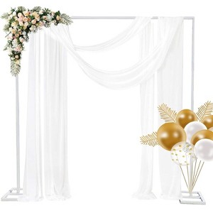 Nasitip 8FTx8FT Wedding Arch Backdrop Stand Square Metal Rectangular Arch Frame Balloon Arch Stand for Wedding Birthday Party - 1 of 4