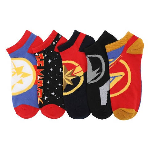 Adult The Marvels Movie Ankle Socks 5-pack - Superhero Style For Your Feet  : Target