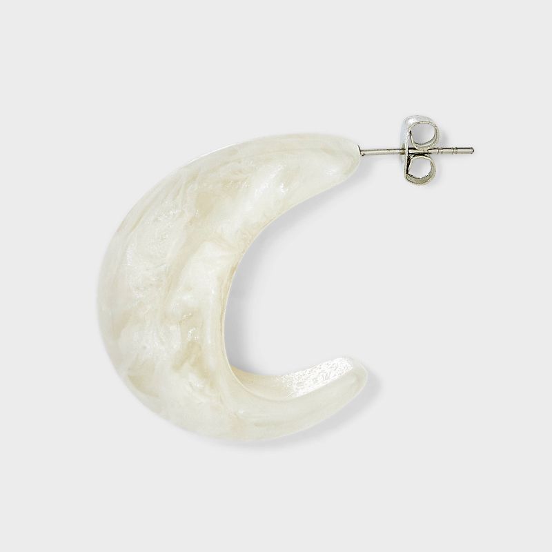 Marbleized Hoop Earrings - Universal Thread&#8482; Ivory, 4 of 10