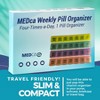 MEDca Weekly Pill Organizer: 4 Times/Day Planner Box Separates Pills & Vitamins w/ Daily Morning, Noon, Evening & Night Compartments - 4 of 4