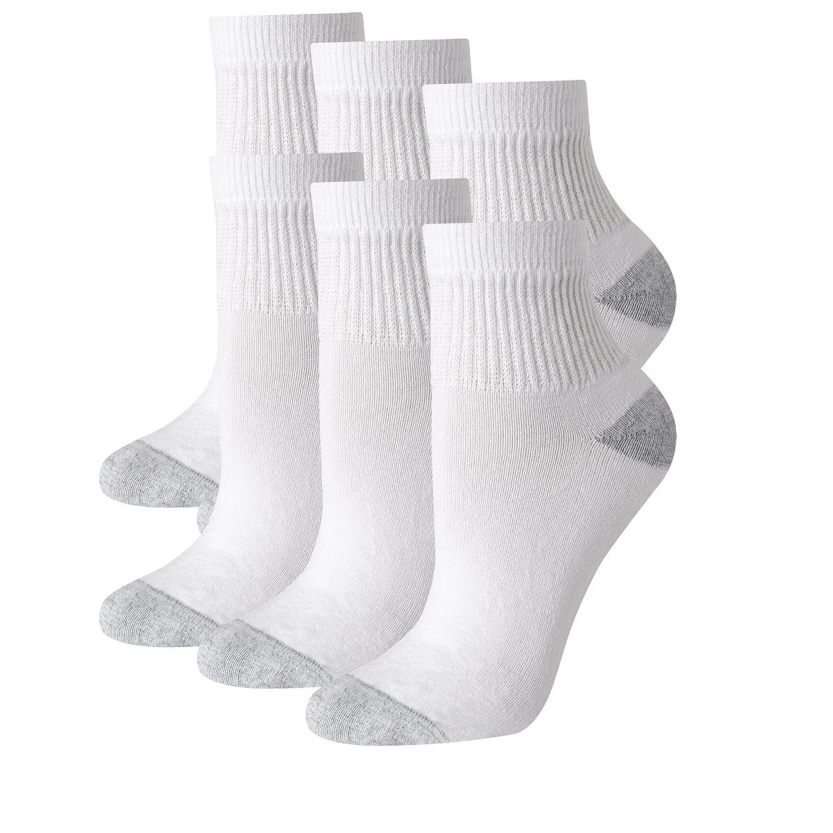 Hanes Women's Ankle Socks, Moisture-Wicking, Extended Sizes 8-12, 6-Pairs - thumbnail 6