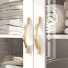 Famapy White Stylish Wardrobe with 3-Glass Doors and 3 Drawers - 4 of 4
