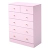 Karl Home 6-Drawer Pink Particle Board 25.98in. W Chest of Drawer - 2 of 4