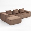 Resenkos Modular Sofa Set, Flexible & Expandable, Sectional Couch for Living Room, Easy Assembly And Space-Saving Design, Corduroy, Gray - 4 of 4