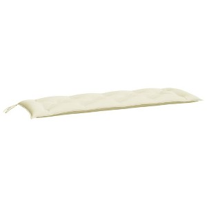 vidaXL - Cream White Garden Bench Cushion, Outdoor Seat Cushion, Comfortable Oxford Fabric Cushion, Hollow Fiber Filling, 59.1"x19.7"x2.8" - 1 of 4