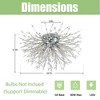 DAKAFUL Modern Silver Crystal Flush Mount Ceiling Light ¨C Sputnik Firework LED Fixture for Bedroom, Kitchen Island (Bulb Not Included)-Silver - 3 of 4