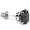 Pompeii3 3/8ct Black Diamond Stud 10K White Gold - 2 of 3