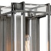 Minka Lavery Industrial Wall Light Sconce Antique Nickel Hardwired 5" Fixture Clear Acrylic Shade for Bedroom Bathroom Living Room - 2 of 3