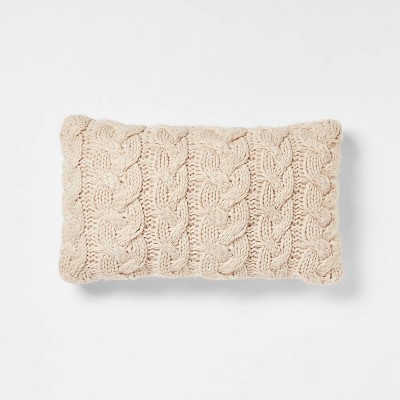 Photo 1 of Chunky Cable Knit Throw Pillow - Threshold™  14 x 24 