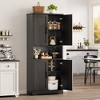 70 Inch Tall Kitchen Pantry Cabinet, Freestanding Storage Cabinet with 4 Doors and Adjustable Shelves for Dining Room - 3 of 4