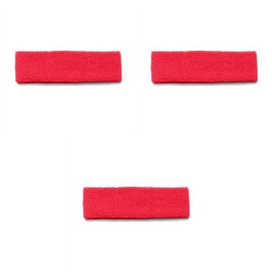 3 Pack Sport Headbands Soft Stretchy and Sweat Absorbing - 1 of 4
