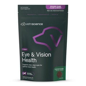 VetriScience Eye & Vision Health Chews for Senior Dogs, Chicken Flavor, 60 Count Bag - 1 of 3