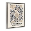 Stupell Industries Flower Blossom Silhouettes Pattern Exhibition Flyer Floating Frame Canvas Art, Gray, 17" x 21" - 2 of 4