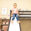 Max & Lily Twin Low Bunk Bed with Stairs and Slide with Curtains - 4 of 4