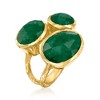Ross-Simons 12.90 ct. t.w. Emerald Ring in 18kt Gold Over Sterling - 3 of 4