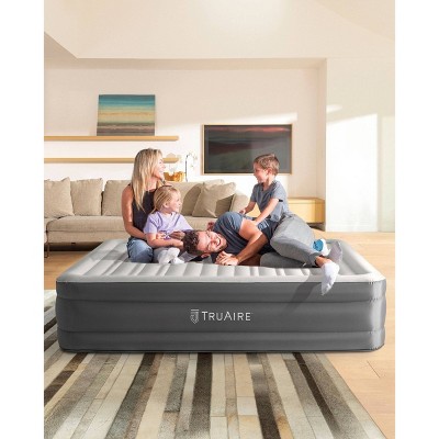 Intex 18" Gray Queen Air Mattress with Built-in Pump