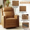 Laura Genuine Leather Swivel Rocking Power Recliner Built-in USB Port with Adjustable Headrest Set of 2 - 3 of 4