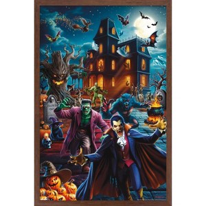 Trends International PD Moreno - Halloween Monsters Framed Wall Poster Prints - 1 of 4