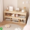 6 Cubes Wooden Kids Bookshelf with Drawer - Toy Storage Organizer for Playroom, Classroom, Nursery & Kids’ Room - 4 of 4