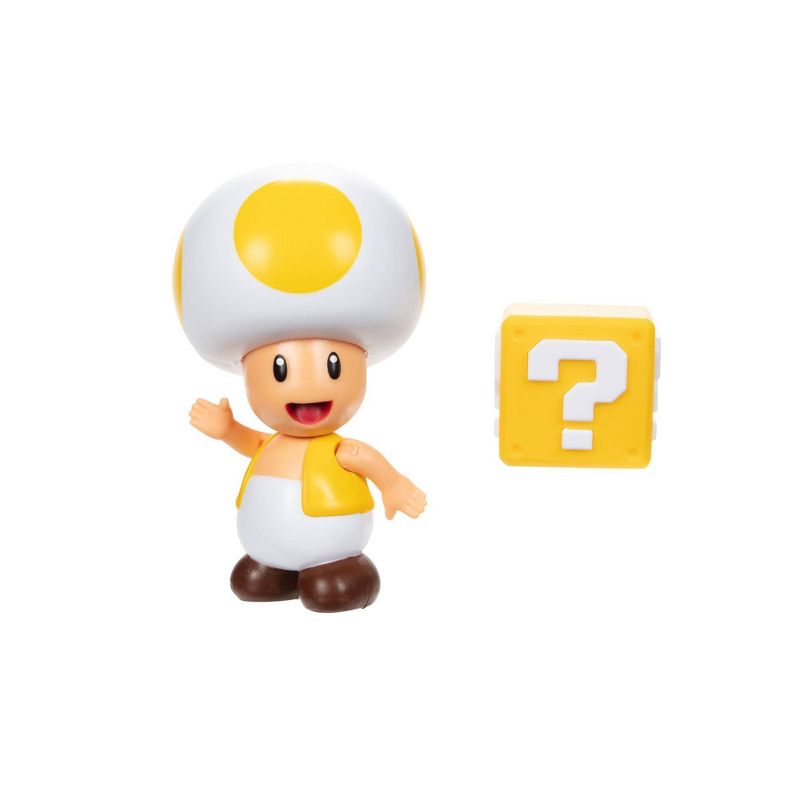 Nintendo Super Mario - Yellow Toad Figure with Question Block, 3 of 9