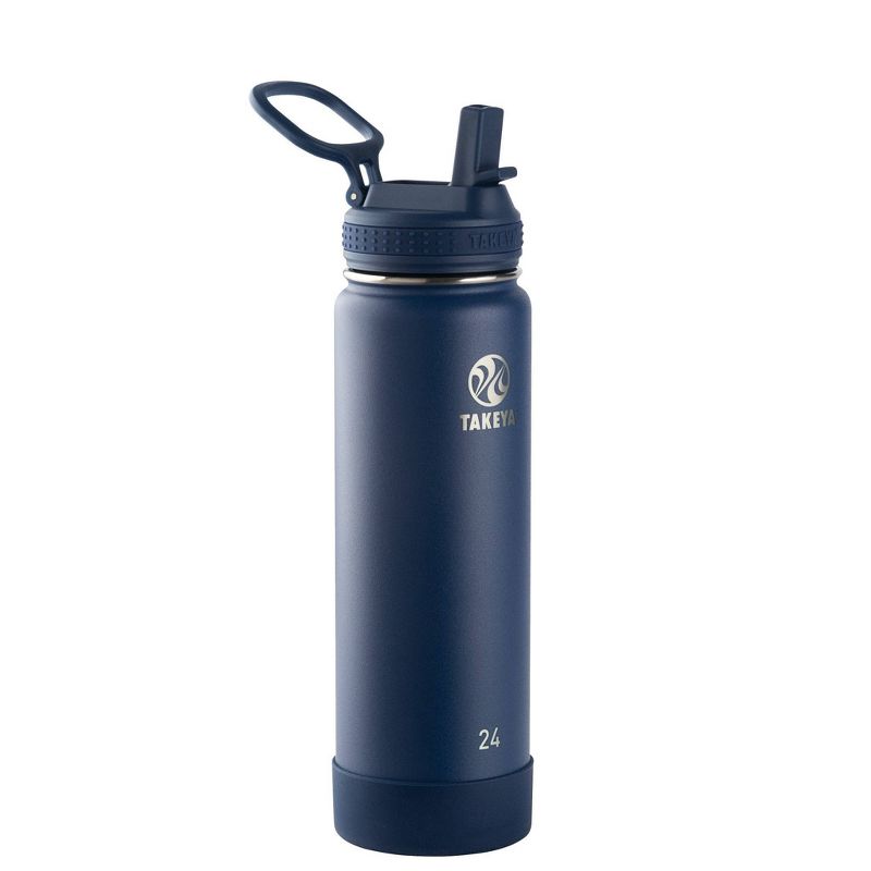 Takeya 24oz Actives Insulated Stainless Steel Water Bottle with Straw Lid, 1 of 9