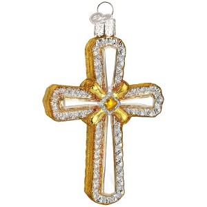 Old World Christmas Blown Glass Ornament for Christmas Tree, Holy Cross - 1 of 3
