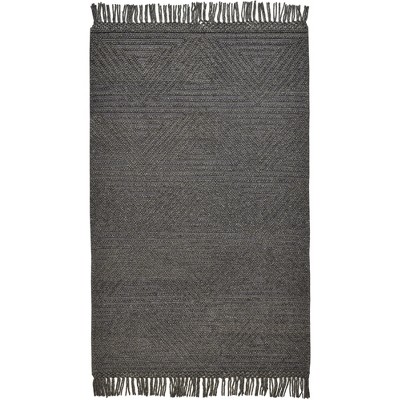 Phoenix Contemporary Moroccan Style Accent Rug, Charcoal Gray